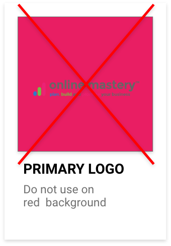 How not to use your logo - Brand Guidelines - Online Mastery