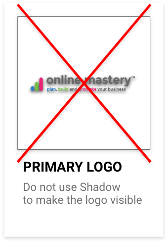 How not to use your logo - Brand Guidelines - Online Mastery