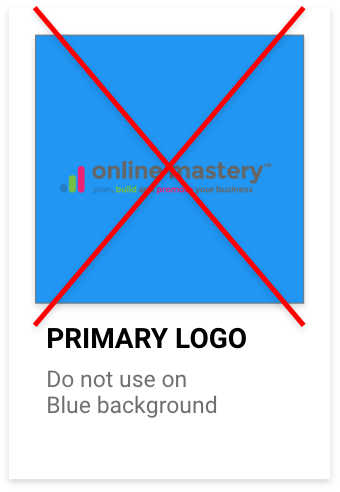 How not to use your logo - Brand Guidelines - Online Mastery